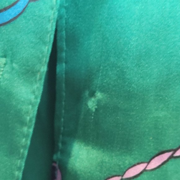 Vintage 90s Victoria's Secret Gold Label Silk Pajama Top Size M L Missing Button - Picture 8 of 11